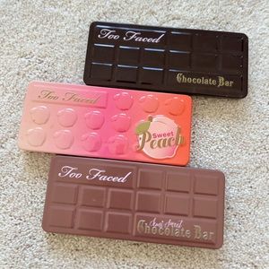 Too Faced Eyeshadow Palettes: Sweet Peach, Chocolate Bar and Semi Sweet GUC